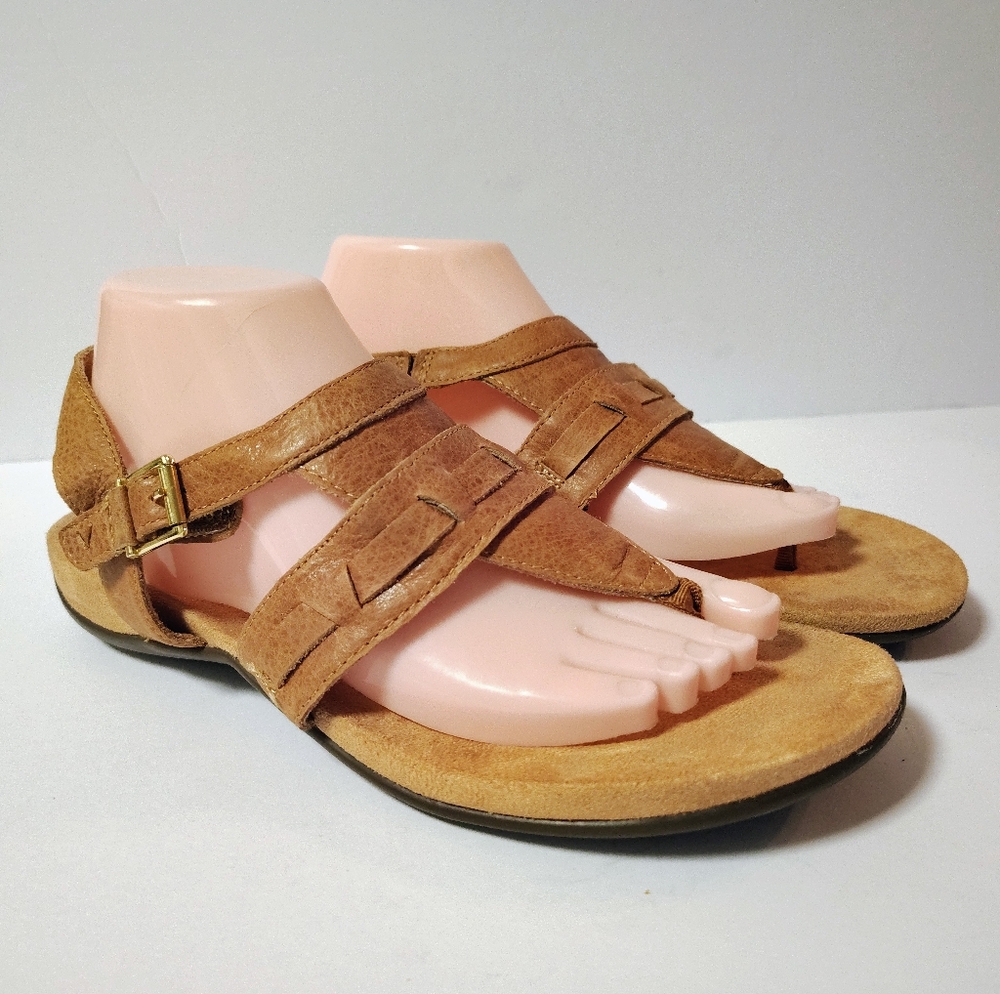 Vionic Lupe Women's Leather Toe Post Slingback Or… - image 4